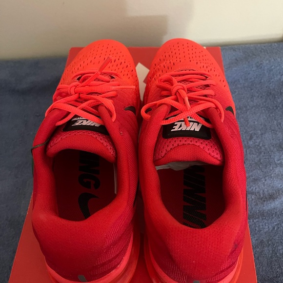 NEW  Men\'s Nike AIR Max 2017 Shoes Sneakers 849559-602 Bright Crimson Red Black